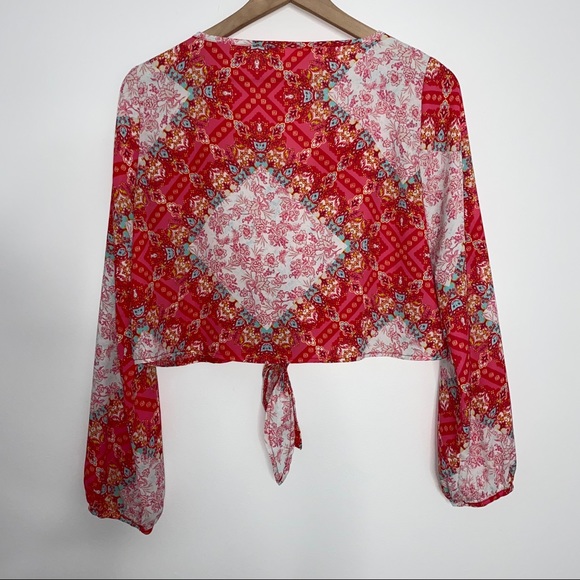 ALTAR’D STATE Cropped Tie-Front Top, Size S - Picture 5 of 7